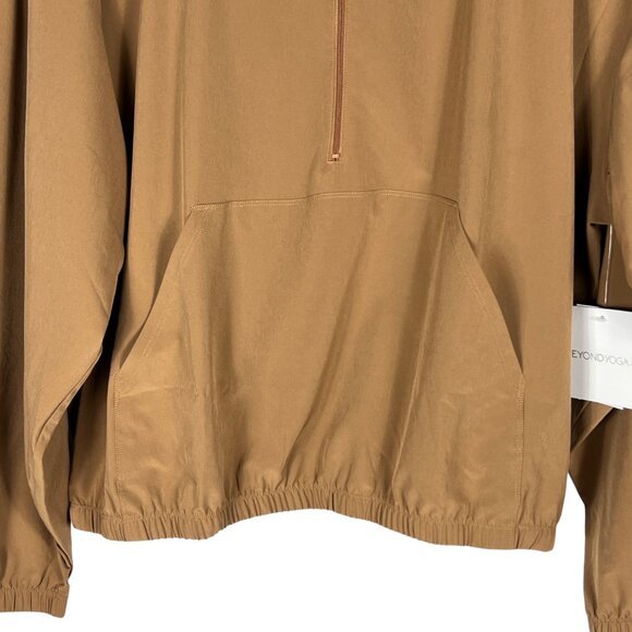NWT Beyond Yoga Women's In Stride Half Zip Pullover in Toffee Tan Brown Size XL - Picture 3 of 10